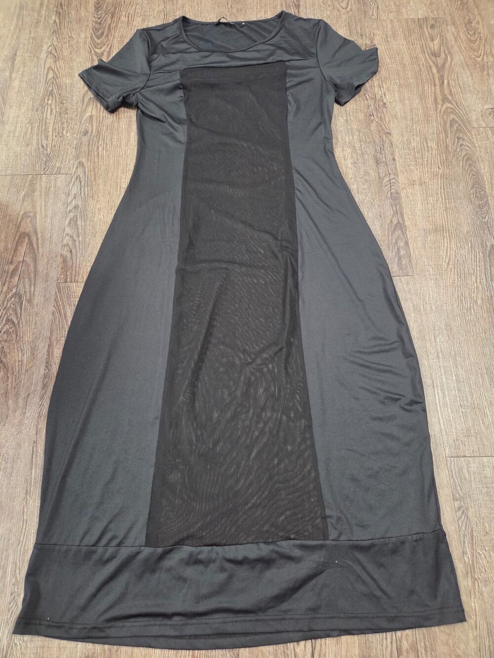 Zeagoo Women Dress Black Sheer Swim Cover Length Long Size Large